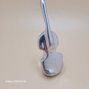 Hoselton Signed Aluminum Cello Sculpture Vintage Figurine Canada MCM